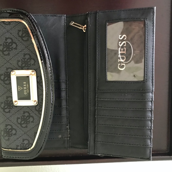 Black/Gray Leather Wallet - Picture 2 of 5